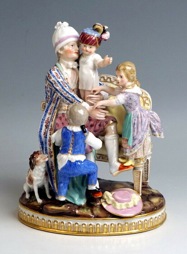 邁森 MEISSEN マイセン FIGUR GRUPPE GUTE VATER GOOD FATHER J.C.SCHÖNHEIT NR:H98 UM 1860