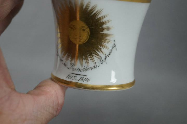 KPM Berlin Wars of Liberation Commemorative Empire Form Cup & Saucer C.1813-1814