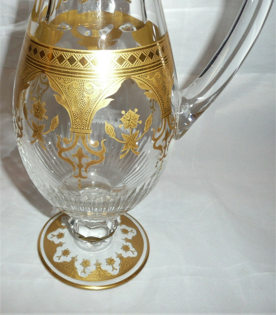 Baccarat Crystal Prestige Pattern Gold Cutted Wine Jug