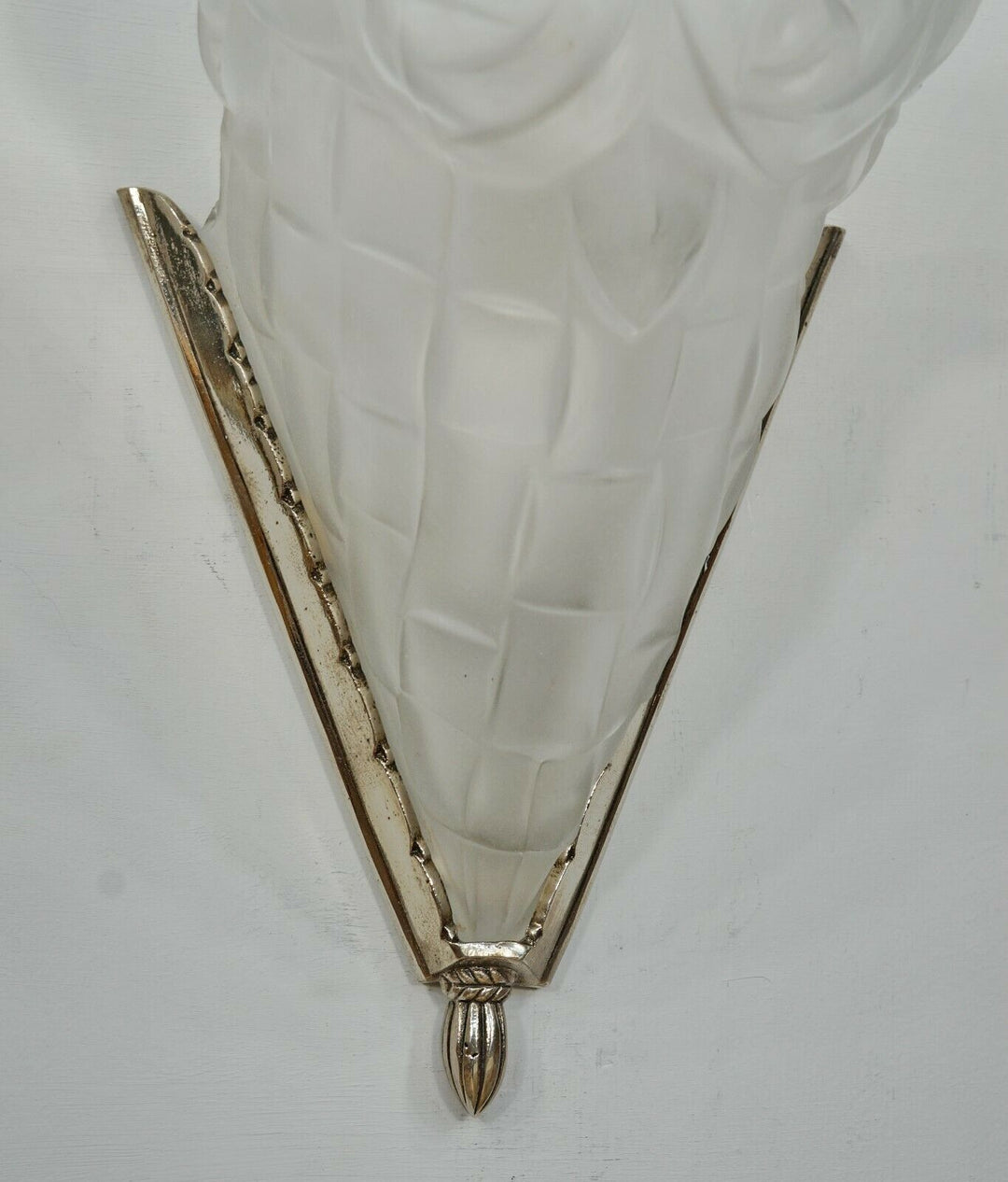 フランシス・ウーベン（Hubens）：フランス1930年代アールデコ調ウォールスコーンペアランプ（デュゲ作）