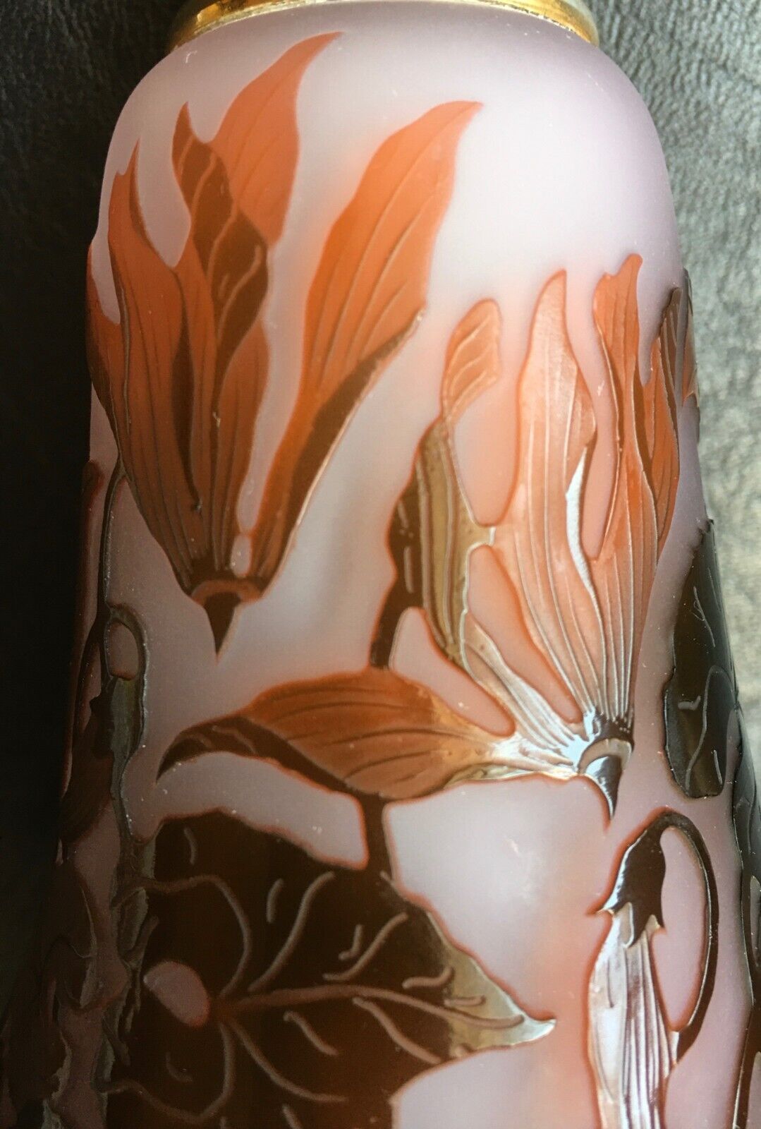 ダルジェンタル（ポール・ニコラ）シクラメンの花の香炉型花瓶　エミールガレ工房で働いていた人物