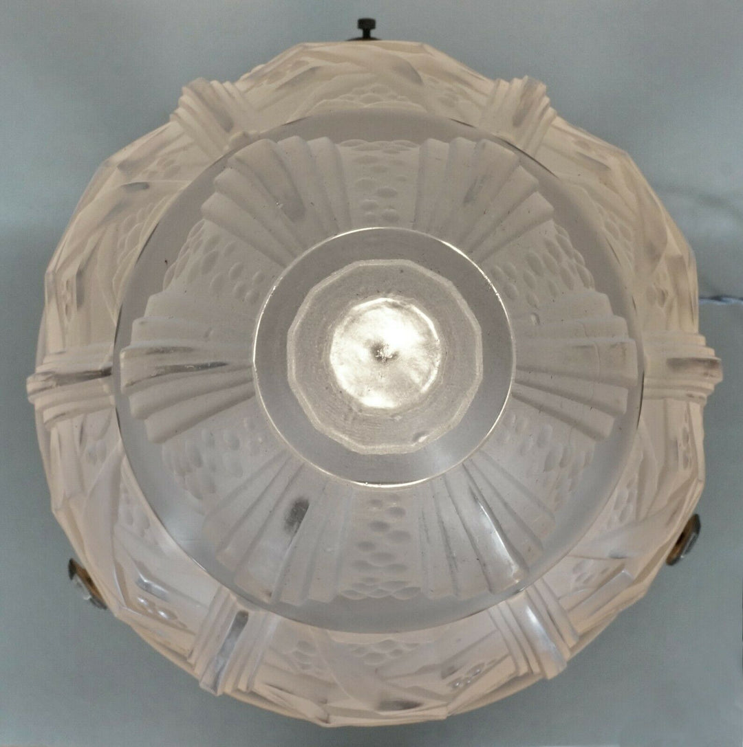 MAYNADIER & MULLER : large French 1930 art deco lamp ..... daum era france