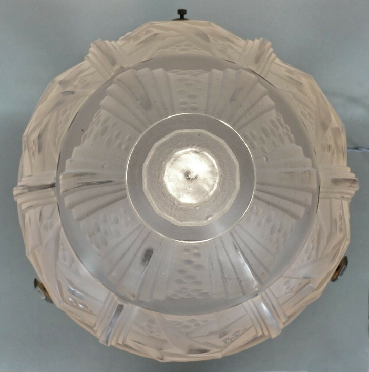 MAYNADIER & MULLER : large French 1930 art deco lamp ..... daum era france