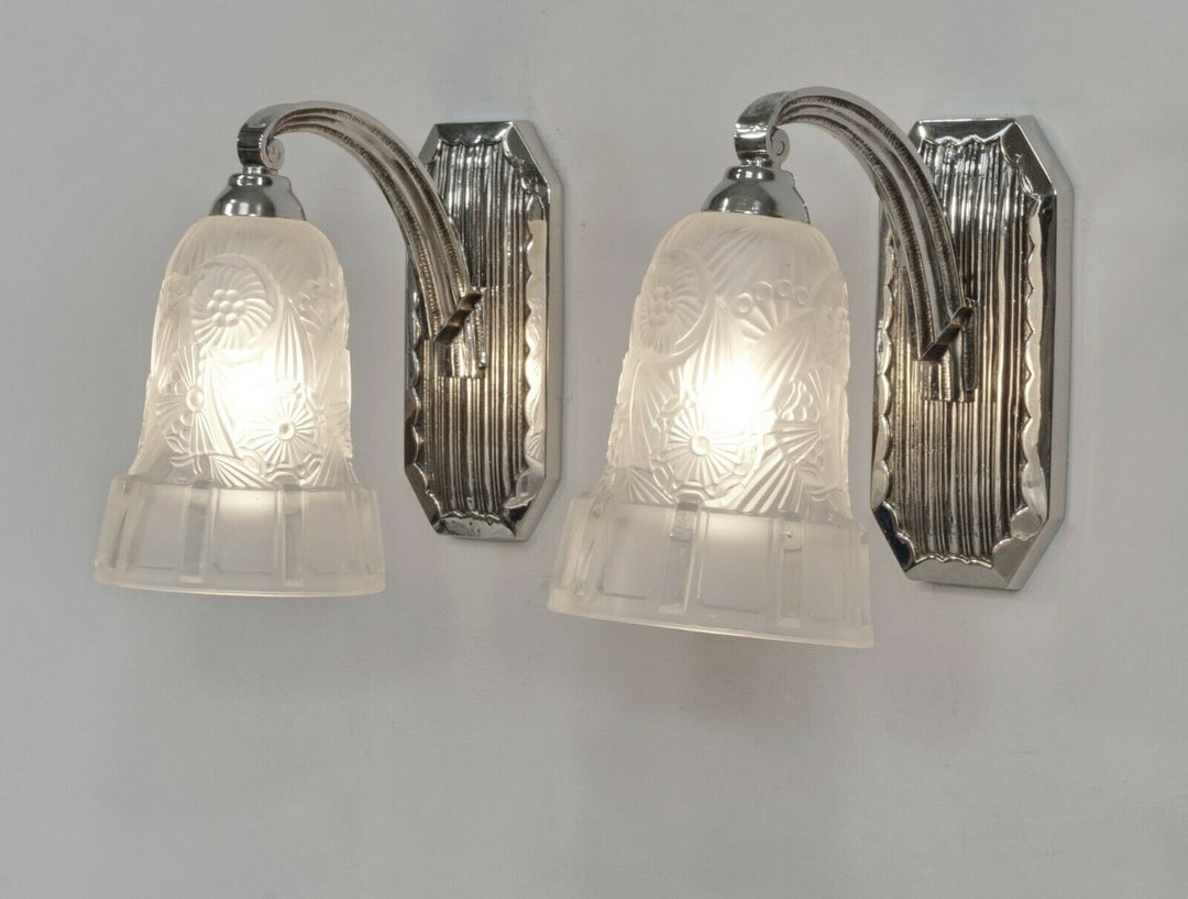 HETTIER & VINCENT : pair of French 1930 art deco wall sconces #1... lamp France