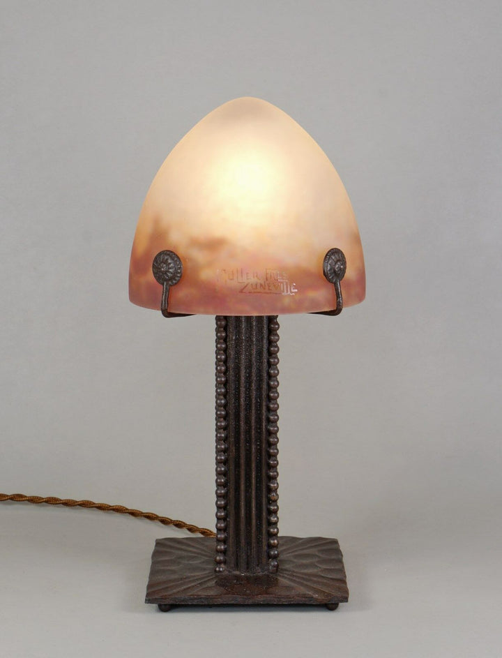 M.VASSEUR & MULLER FRERES : FRENCH 1930 ART DECO LAMP ........ wrought iron 1925