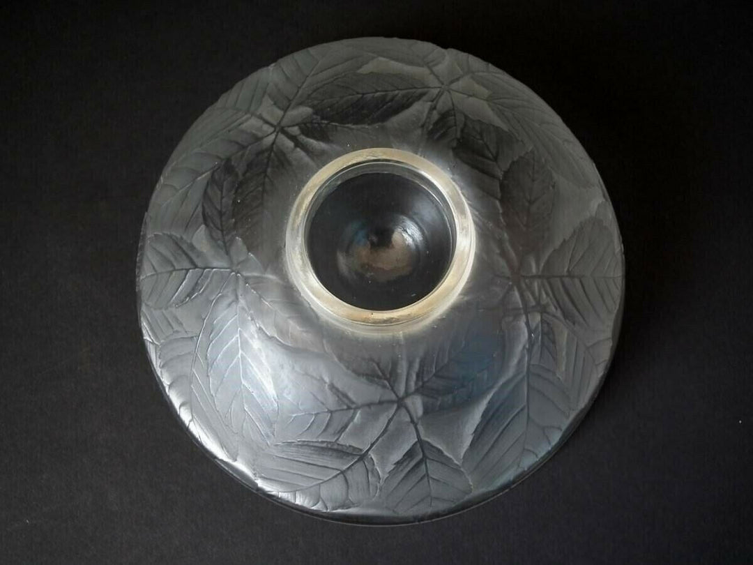 Rene Lalique Clear & Frosted Glass 'Cernay' Inkwell