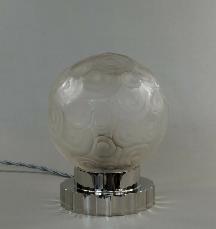 SABINO : FRENCH ART DECO LAMP 1930 .... bronze globe muller daum era 1925 France
