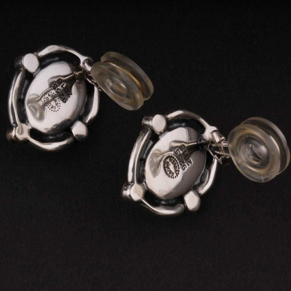 ジョージジェンセン(Georg Jensen)　シルバーイヤークリップ　グレイムーンストーン　2018年