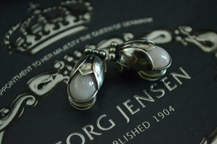 ジョージジェンセン(Georg Jensen)　シルバーイヤークリップ　ローズクォーツ　2011年
