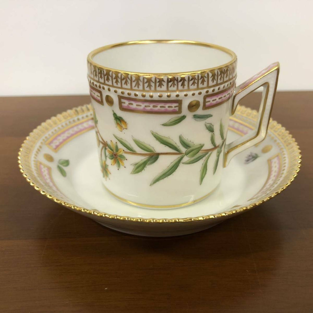 Unused Royal Copenhagen Flora Danica Chocolate Cup & Saucer C&S Demitasse
