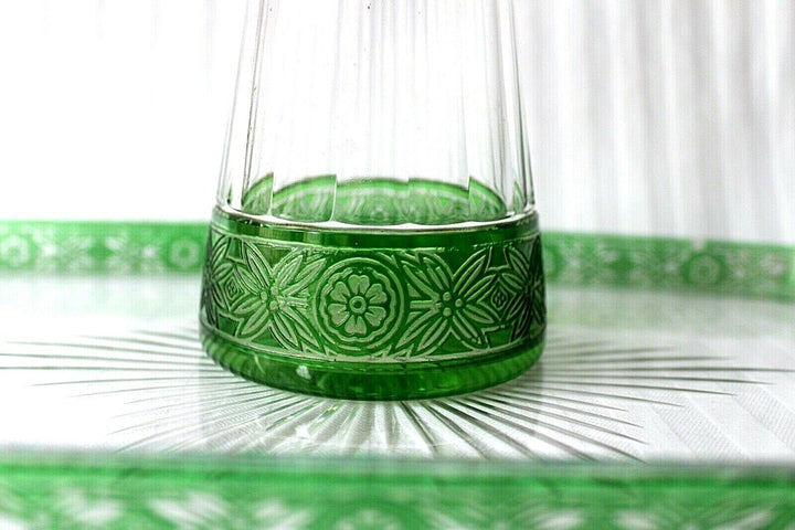 Antique French Baccarat cut crystal stemware decanter set c 1900
