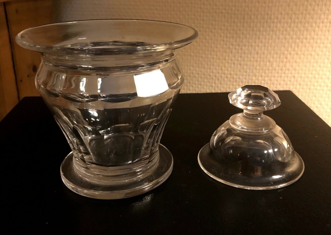 BACCARAT CONFITURIER ET SOUSCOUPE CRISTAL MODELE HARCOURT