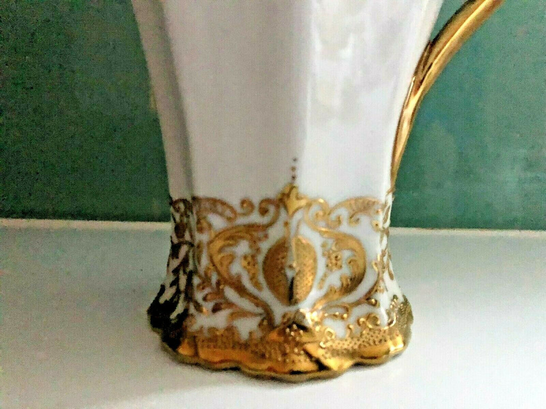 CHOCOLATE POT ART NOUVEAU FLOW NIPPON MAPLE LEAF 1900-1910