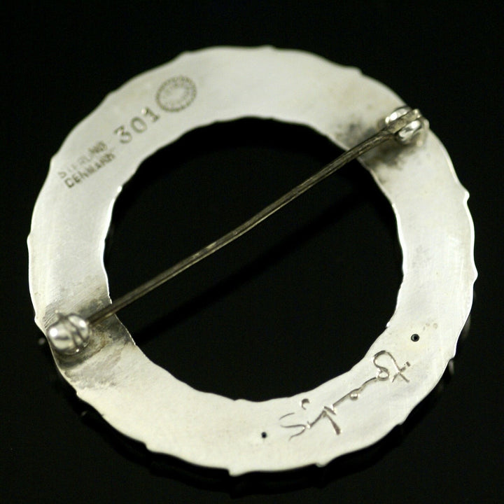 Georg Jensen. Sterling Silver Brooch #301 - Sigvard Bernadotte.