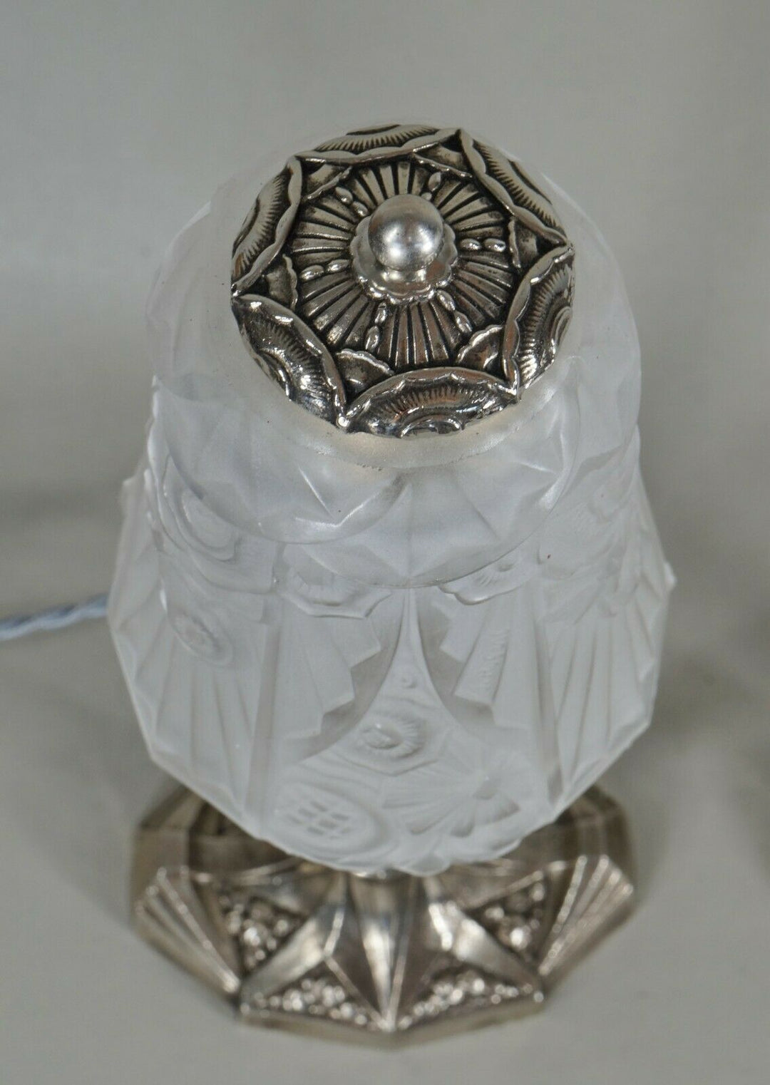 GAUTHIER EJG : pair of FRENCH 1930 ART DECO LAMPS ....... lamp muller era France