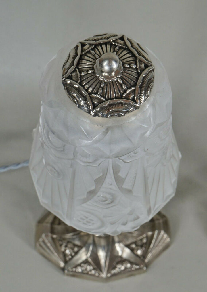 GAUTHIER EJG : pair of FRENCH 1930 ART DECO LAMPS ....... lamp muller era France