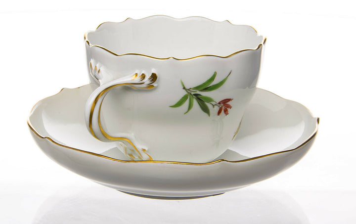 Kaffeegedeck Vogel- und Insektenmalerei Meissen Neuer Ausschnitt1. Wahl TOP