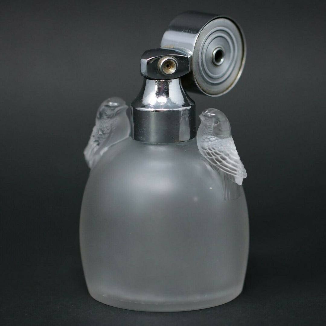 Rene Lalique Frosted Glass Perruches Perfume Bottle