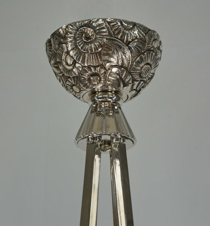 VANDAMME : FRENCH 1930 ART DECO CHANDELIER .......... lamp muller degue daum era