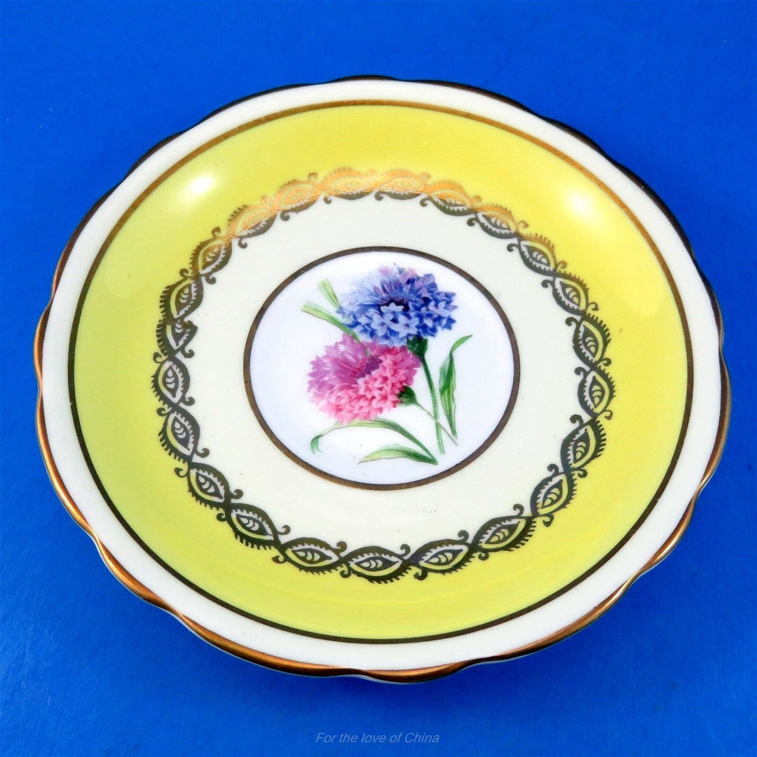 パラゴン　華麗な花＆イエローの縁のカップ&ソーサー