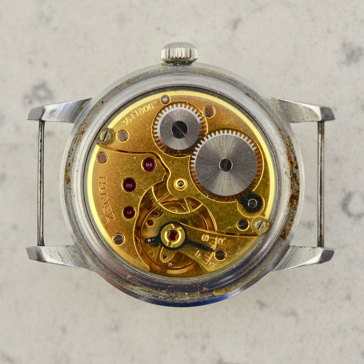 C.1950 Vintage Zenith oversize Calatrava Military watch cal.12-4-P-6 in steel