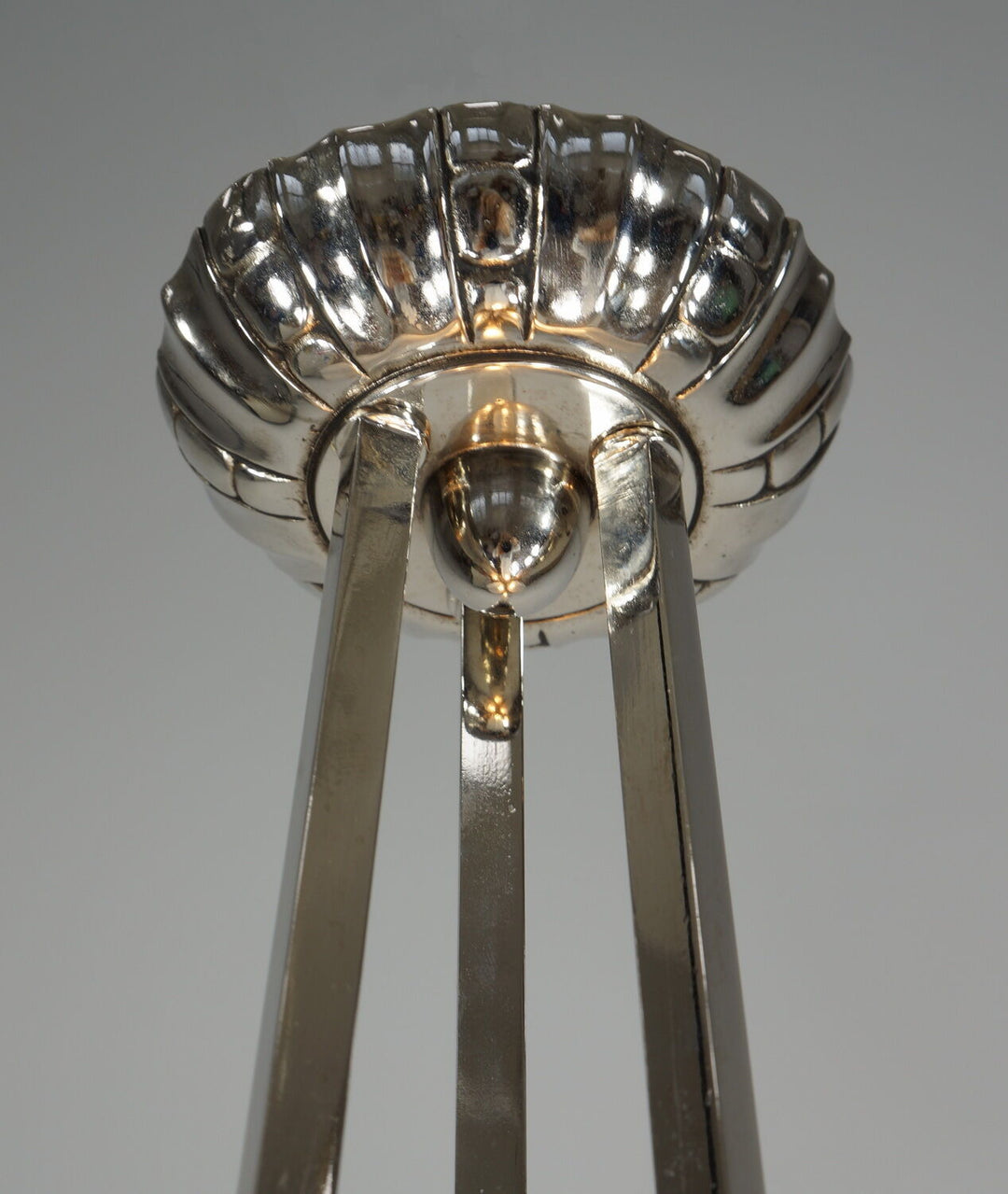 EJG : 1930 FRENCH ART DECO CHANDELIER ..... bronze lamp lampe muller era degue