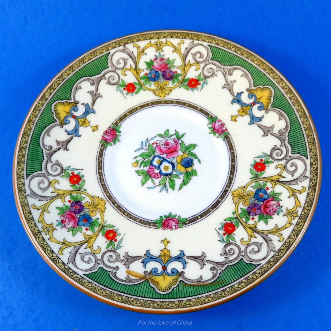 Very Ornate Floral and Garlands " Kenora " Mintons Tea Cup and Saucer Set