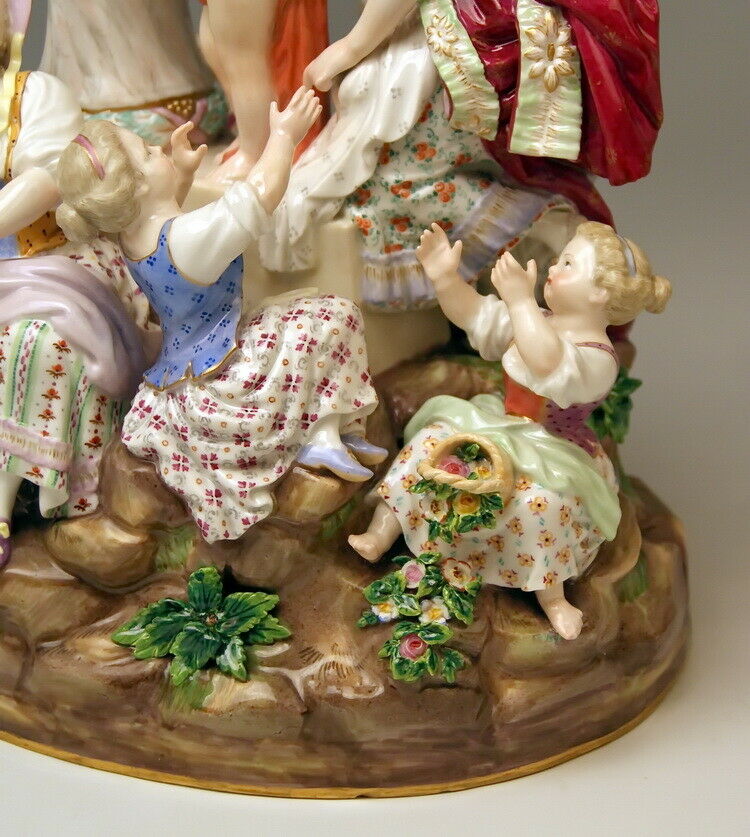 RARITÄT 邁森 MEISSEN マイセン FIGUR GRUPPE LIEBESSCHULE LESSONS IN LIVE NR:F64 UM 1870