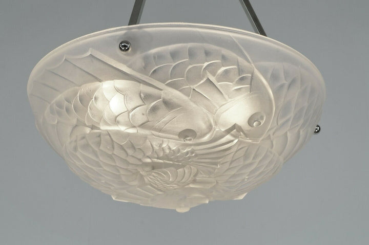 PIERRE GILLES : FRENCH 1930 ART DECO CHANDELIER ... pendant 1925 lamp muller era