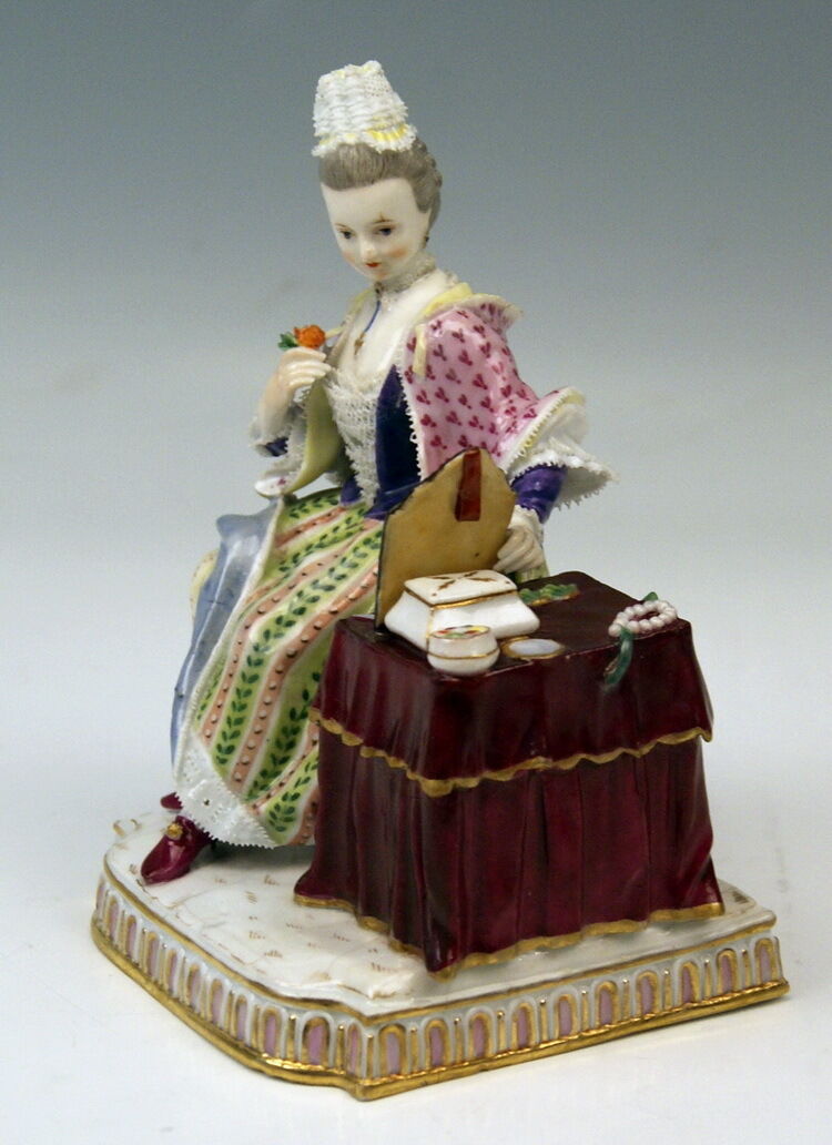 邁森 MEISSEN マイセン FIGUR 5 SINNE DER GESICHTSSINN THE SIGHT MNR: E5 UM 1850 TOP