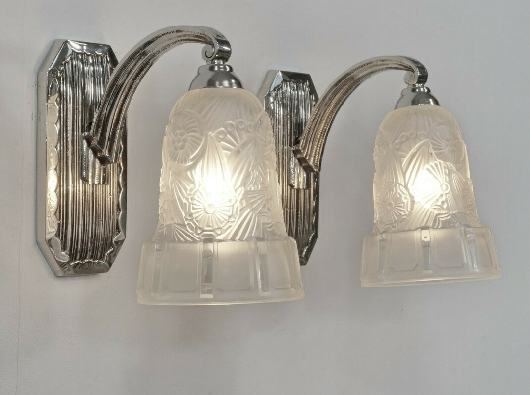 HETTIER & VINCENT : pair of French 1930 art deco wall sconces #1... lamp France