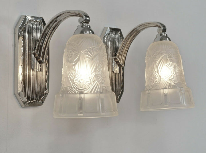 HETTIER & VINCENT : pair of French 1930 art deco wall sconces #1... lamp France