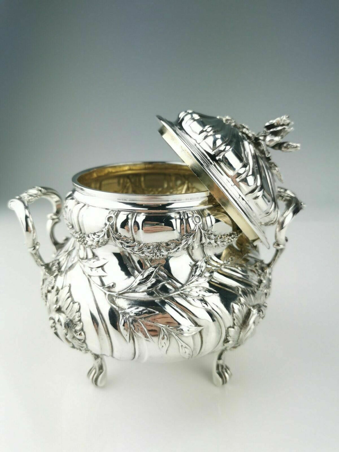 CARDEILHAC - Exceptional silver coffee tea 4 piece set - French minerve .950