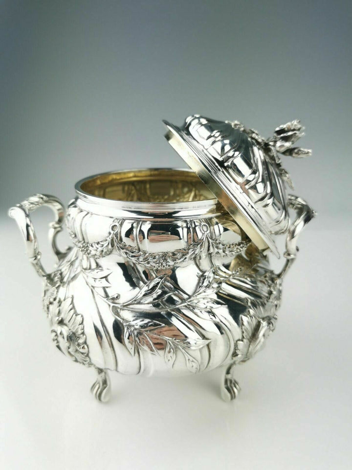 CARDEILHAC - Exceptional silver coffee tea 4 piece set - French minerve .950