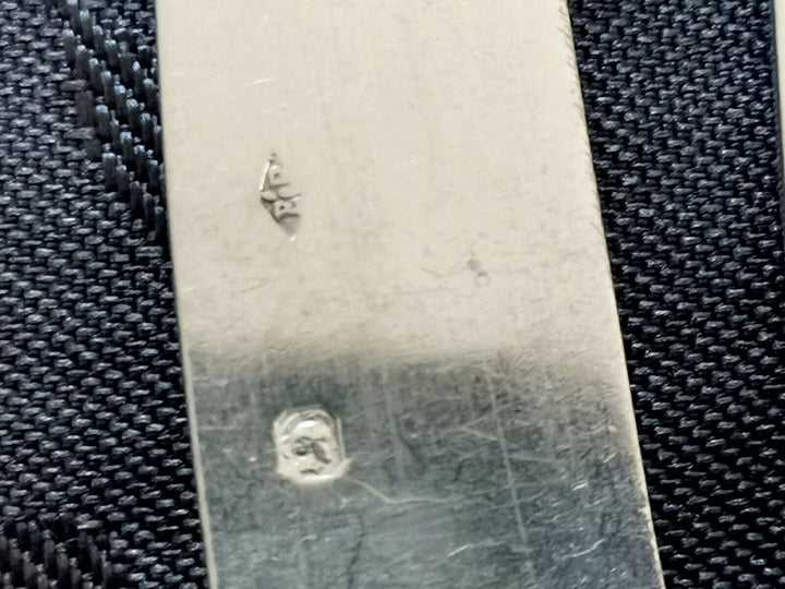 ARGENT MASSIF PUIFORCAT MODERNE FEUILLAGE 8 COUTEAUX LAMES EN ARGENT MASSIF MIN