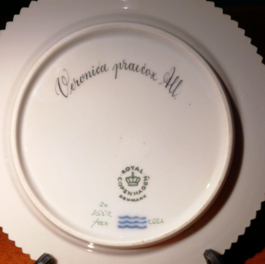 Royal Copenhagen Flora Danica Plate Diameter 14.5cm Veronica Praecox Used