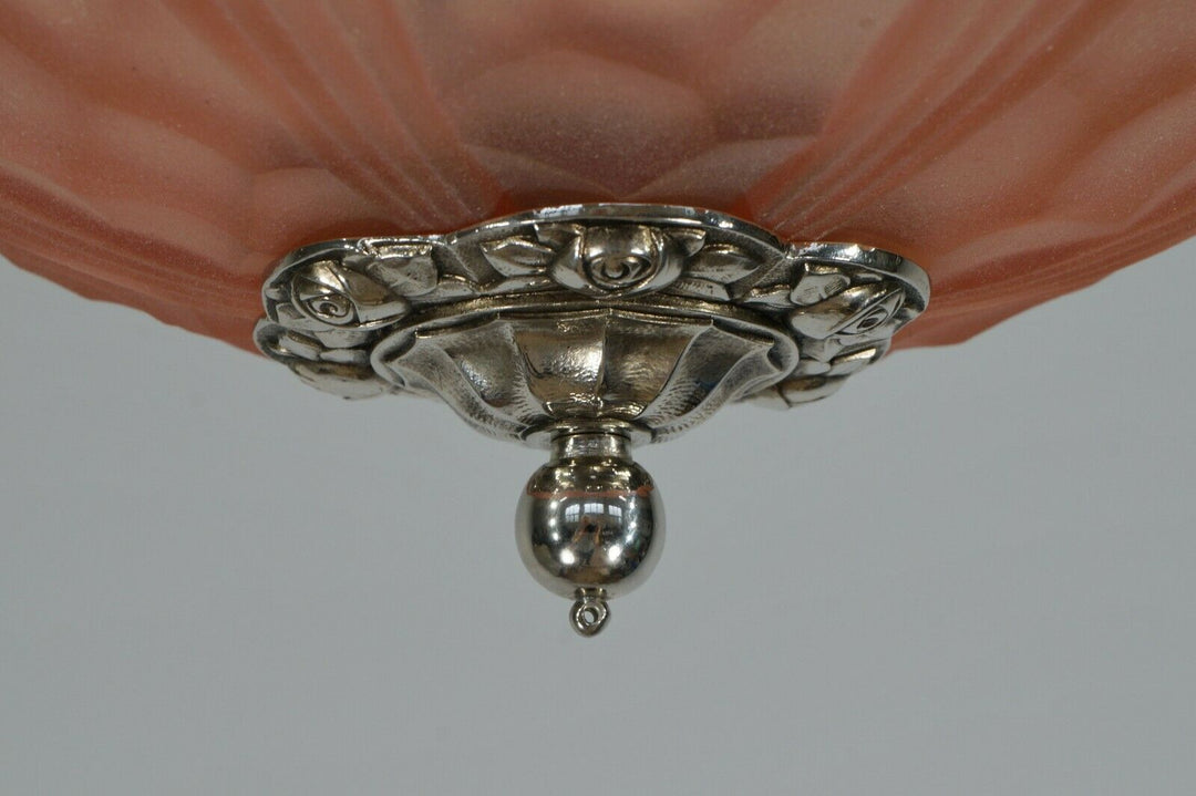 DEGUÉ : FRENCH 1930 ART DECO PENDANT .... chandelier 1925 lamp muller era France
