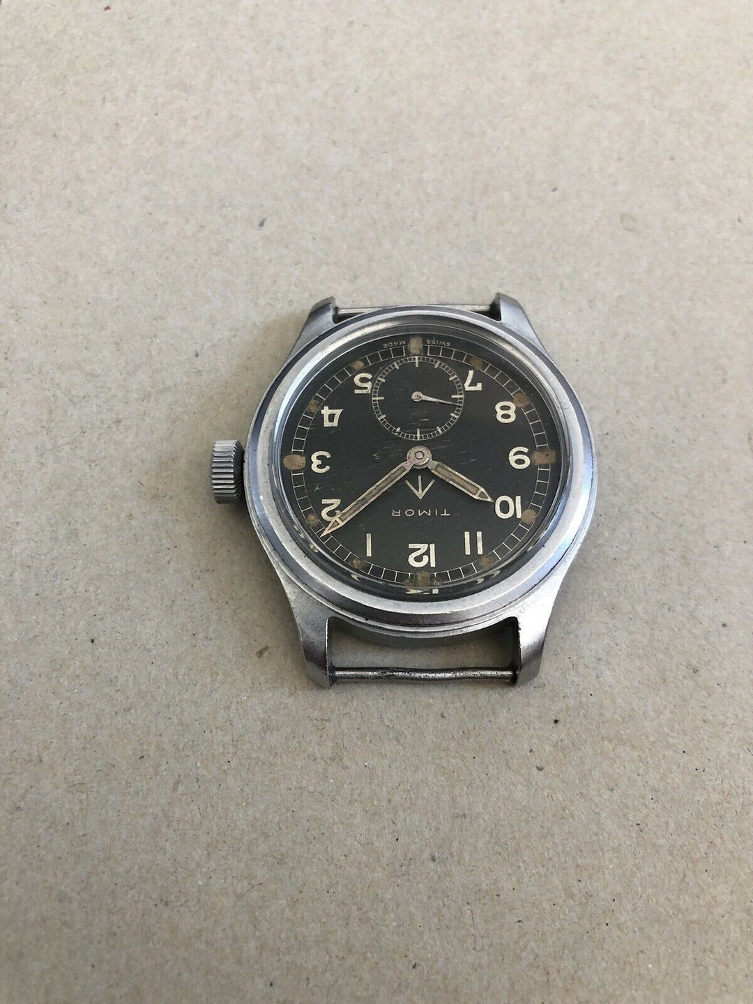 Vintage Timor British Military Watch WWW Dirty Dozen - UNRESTORED condition