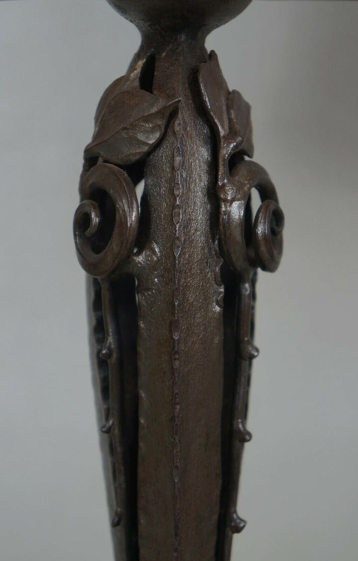 SCHNEIDER : PAIR OF FRENCH 1930 ART DECO LAMPS wrought iron ........ lamp France