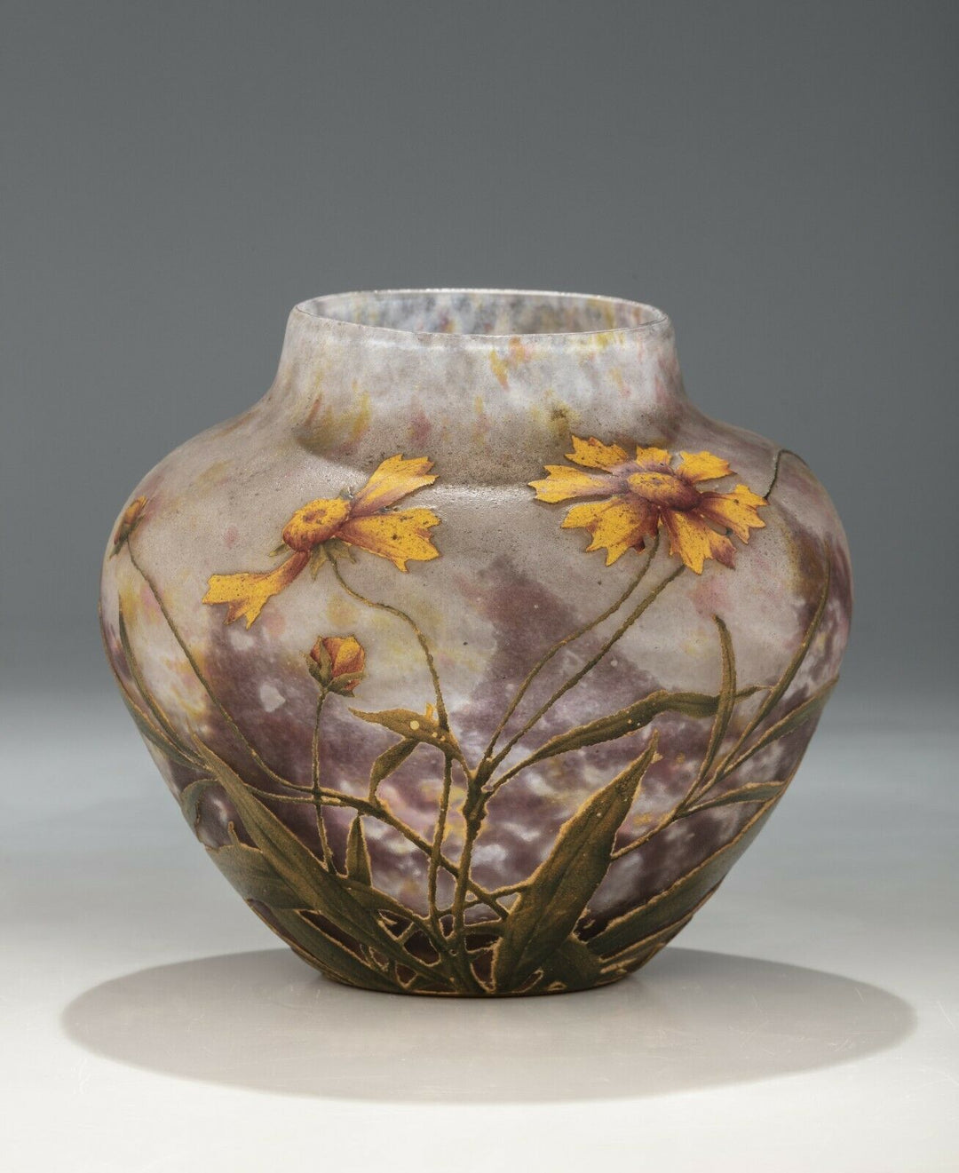 Antique French Seccesion Vase - Daum&Nancy - Floral decoration