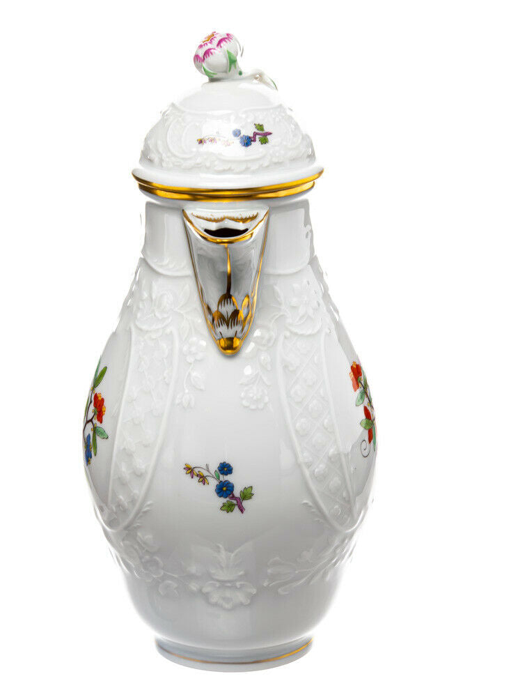 マイセン　シノワズリ　モカポット　中国の蝶