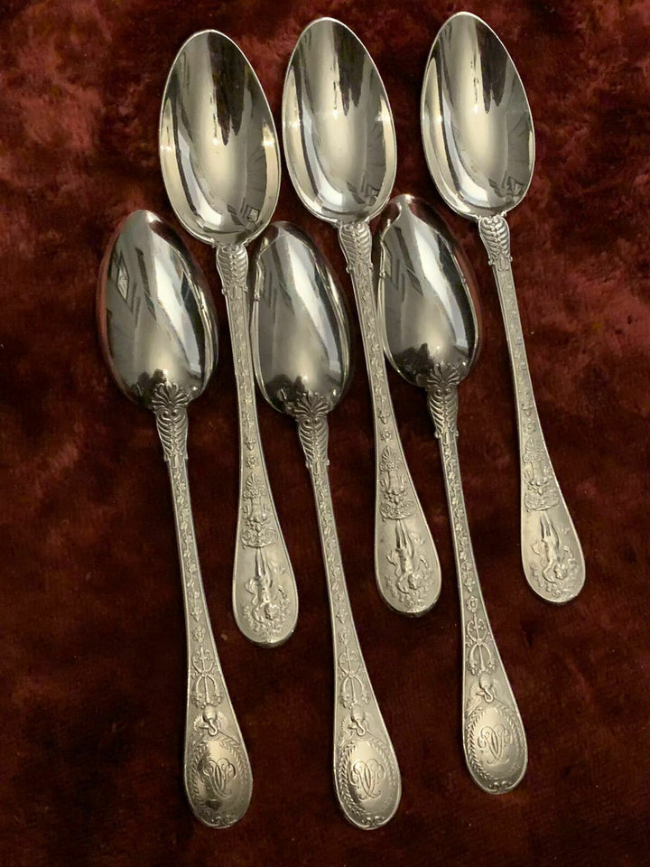 Odiot Napoleon silver serving set 59 pieces
