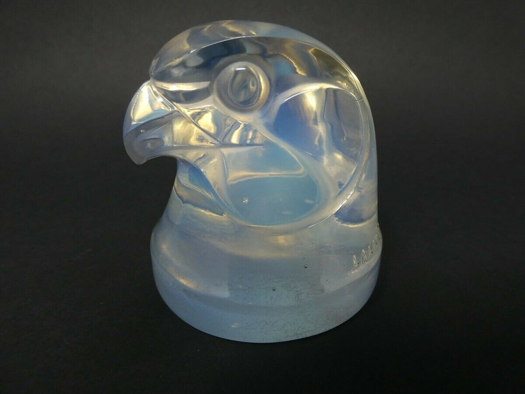 Rene Lalique Glass Opalescent Tete d'epervier Falcon Mascot