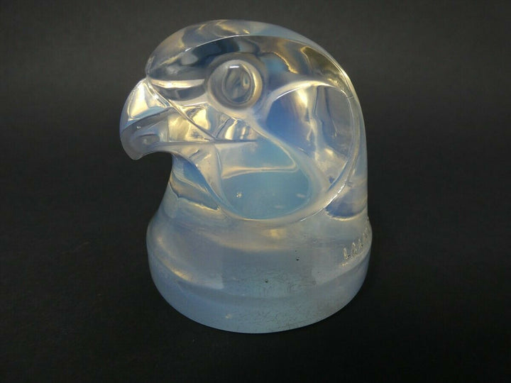 Rene Lalique Glass Opalescent Tete d'epervier Falcon Mascot