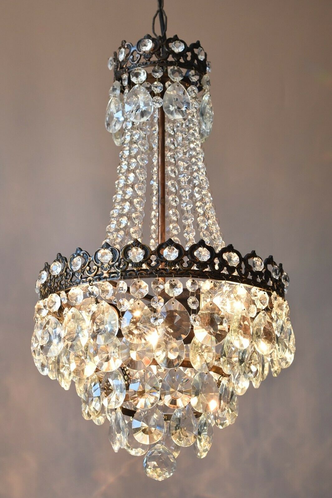 50’s フランスアンティーク シャンデリア エンパイア カフェ　ブロンズ 50's フランスアンティーク シャンデリア エンパイア カフェ ブロンズ