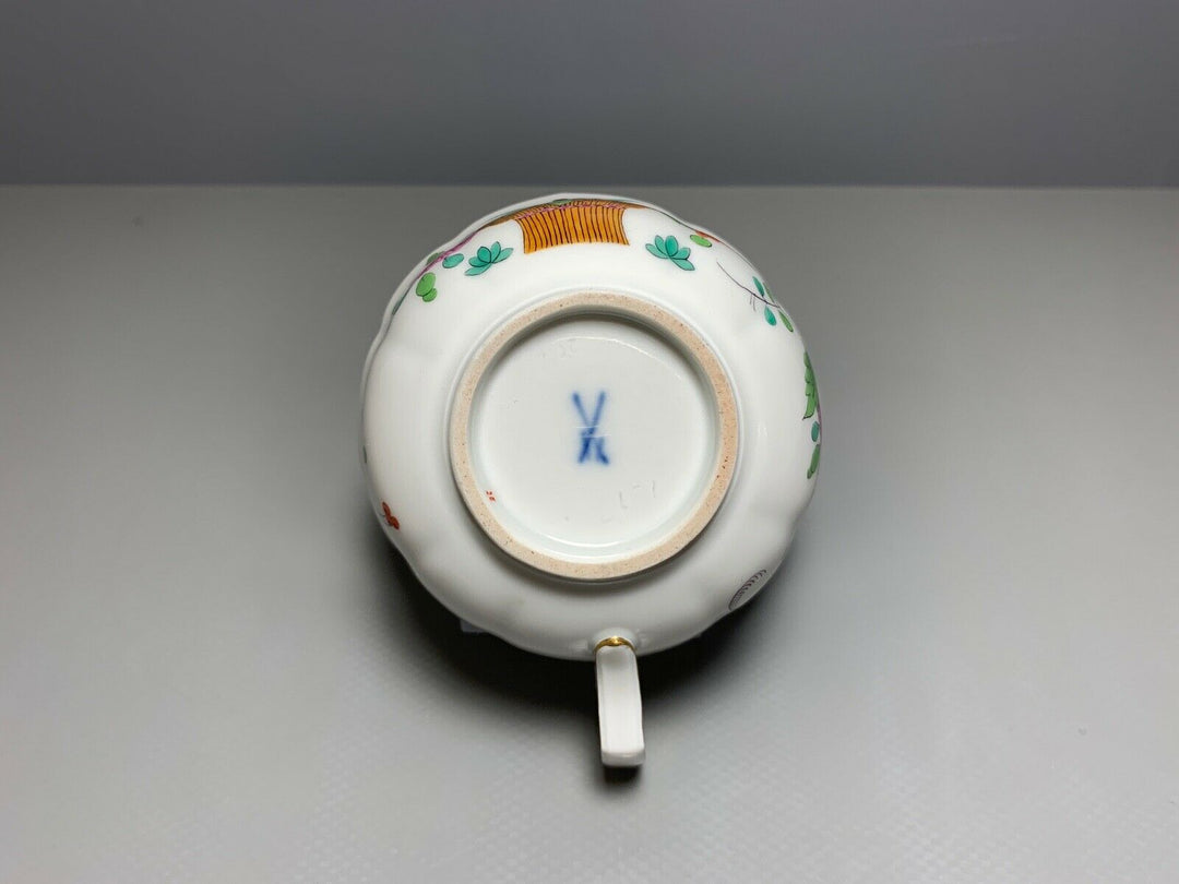 MEISSEN TEE GEDECK 2-TLG TASSE UT GARBENMUSTER KAKIEMON GUTER ZUSTAND 2.WAHL