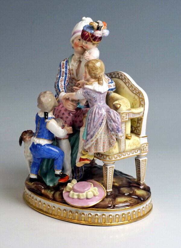邁森 MEISSEN マイセン FIGUR GRUPPE GUTE VATER GOOD FATHER J.C.SCHÖNHEIT NR:H98 UM 1860