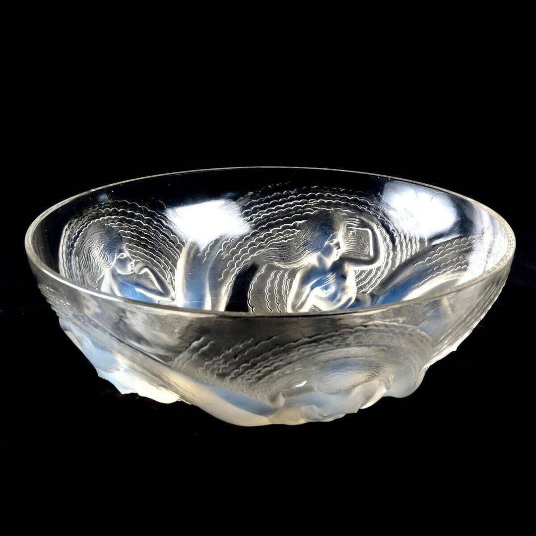 Rene Lalique Coupe Calypso Sirène Opalescent R.Lalique Mermaid Bowl