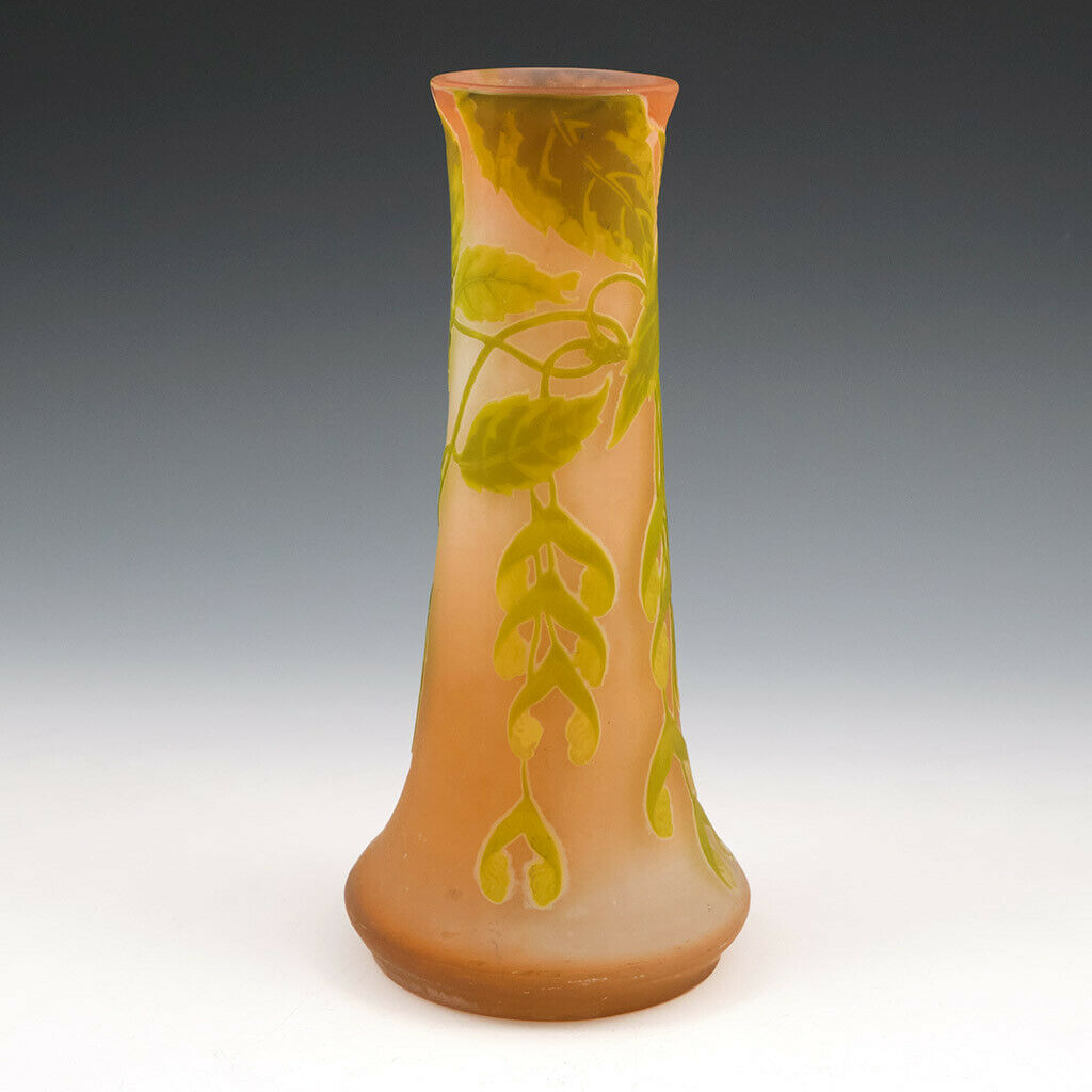 Signed Galle Cameo Glass Vase c1905
