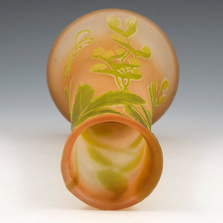 Signed Galle Cameo Glass Vase c1905